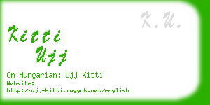 kitti ujj business card